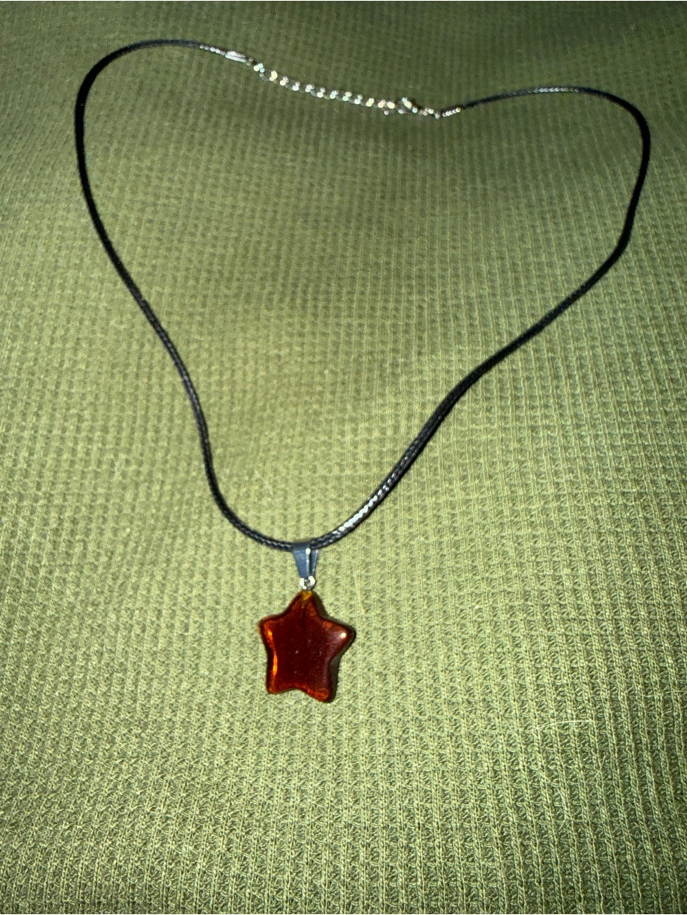 Amber Star Pendant Necklace - Women Jewelry